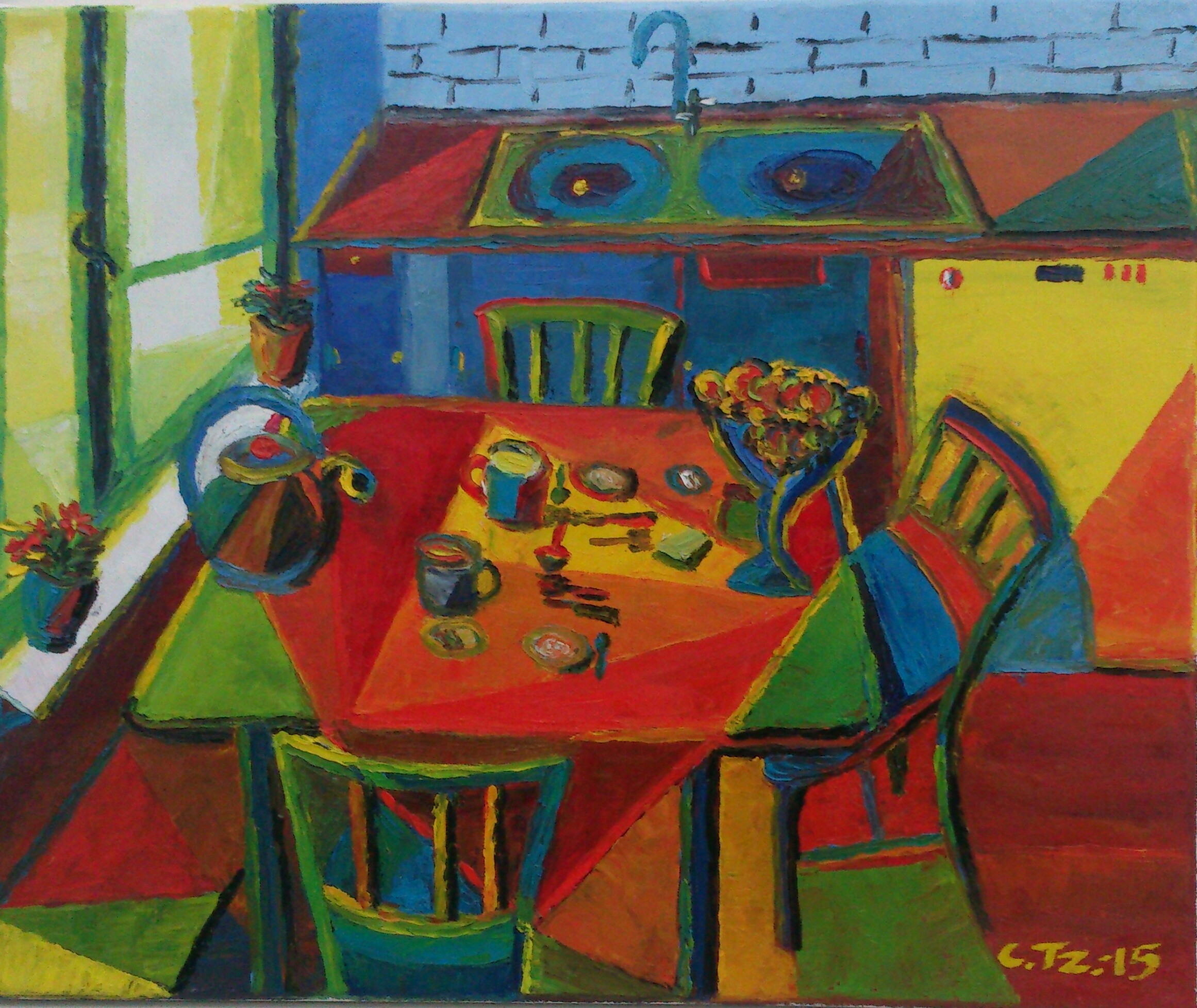 the kitchen table